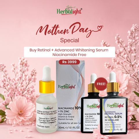 buy retinol + advanced whitening serum and get niacinamide free