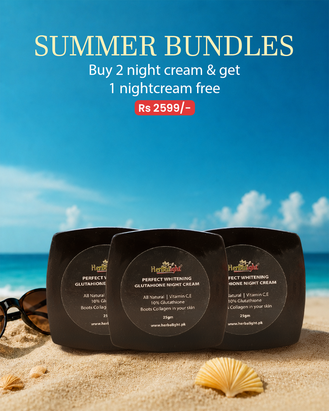 Buy 2 night cream & get 1 night cream free