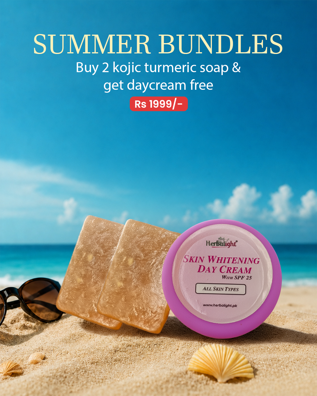 ⁠Buy 2 kojic turmeric soap & get daycream free