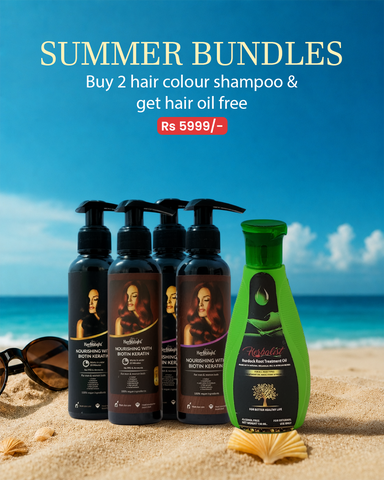 ⁠Buy 2 hair colour shampoo & get hair oil free