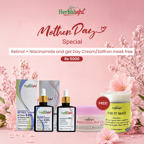Buy Retinol + Niacinamide and Get Day Cream or Saffron Mask Free