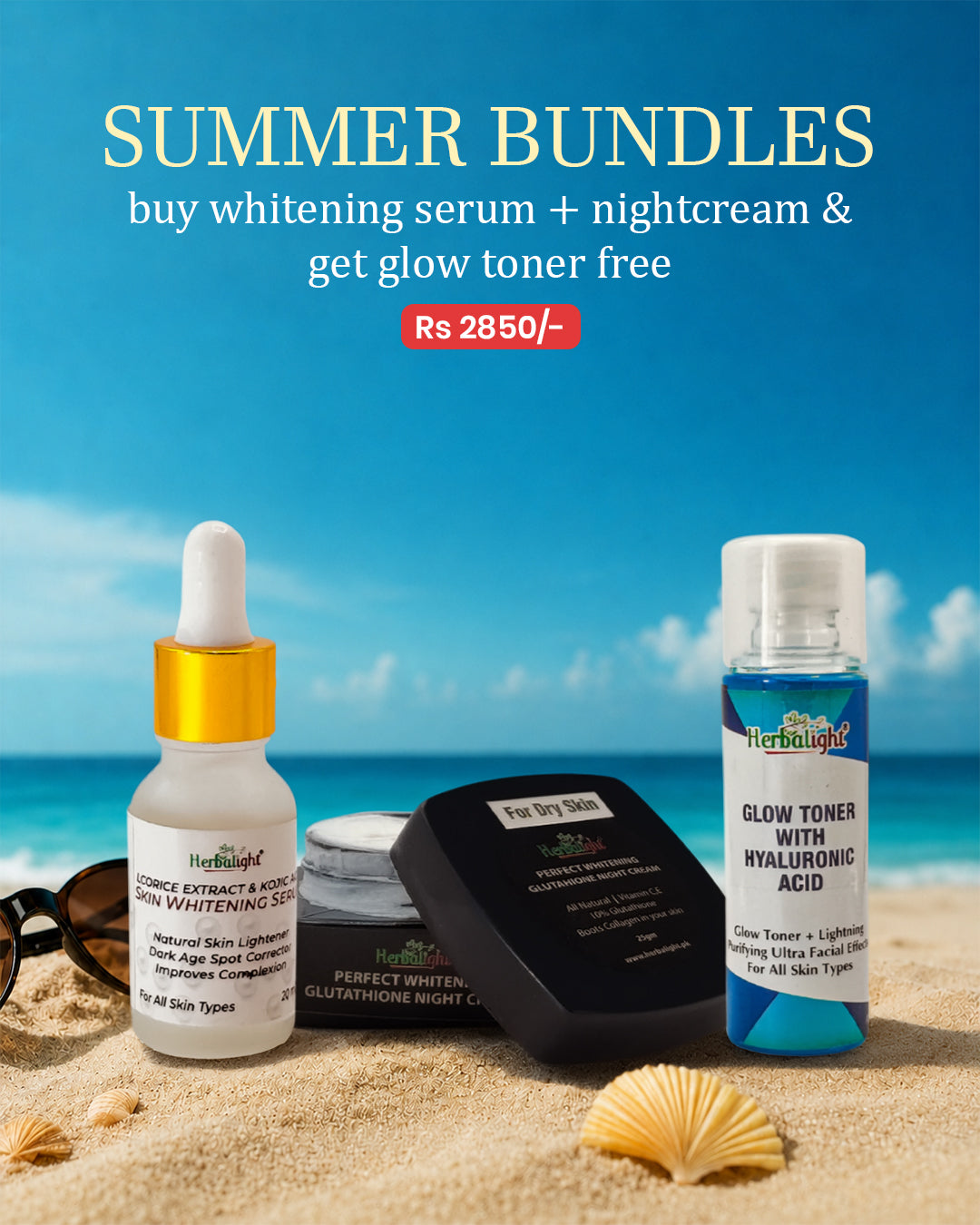 ⁠buy whitening serum + nightcream & get glow toner free