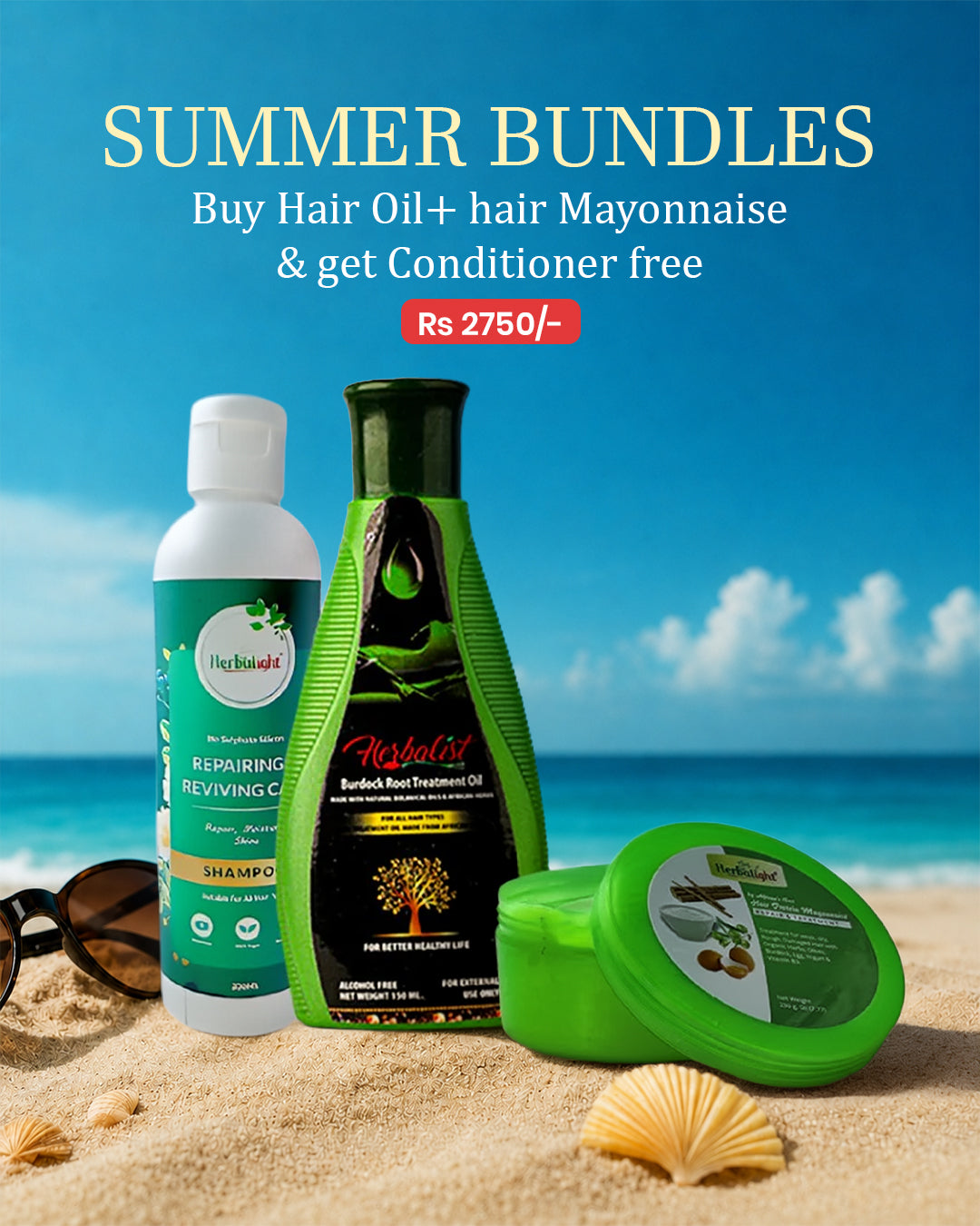 Buy Hair Oil+ hair Mayonnaise & get Conditioner free