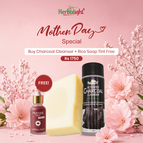 buy charcoal cleanser + Large rice soap & get Tint free