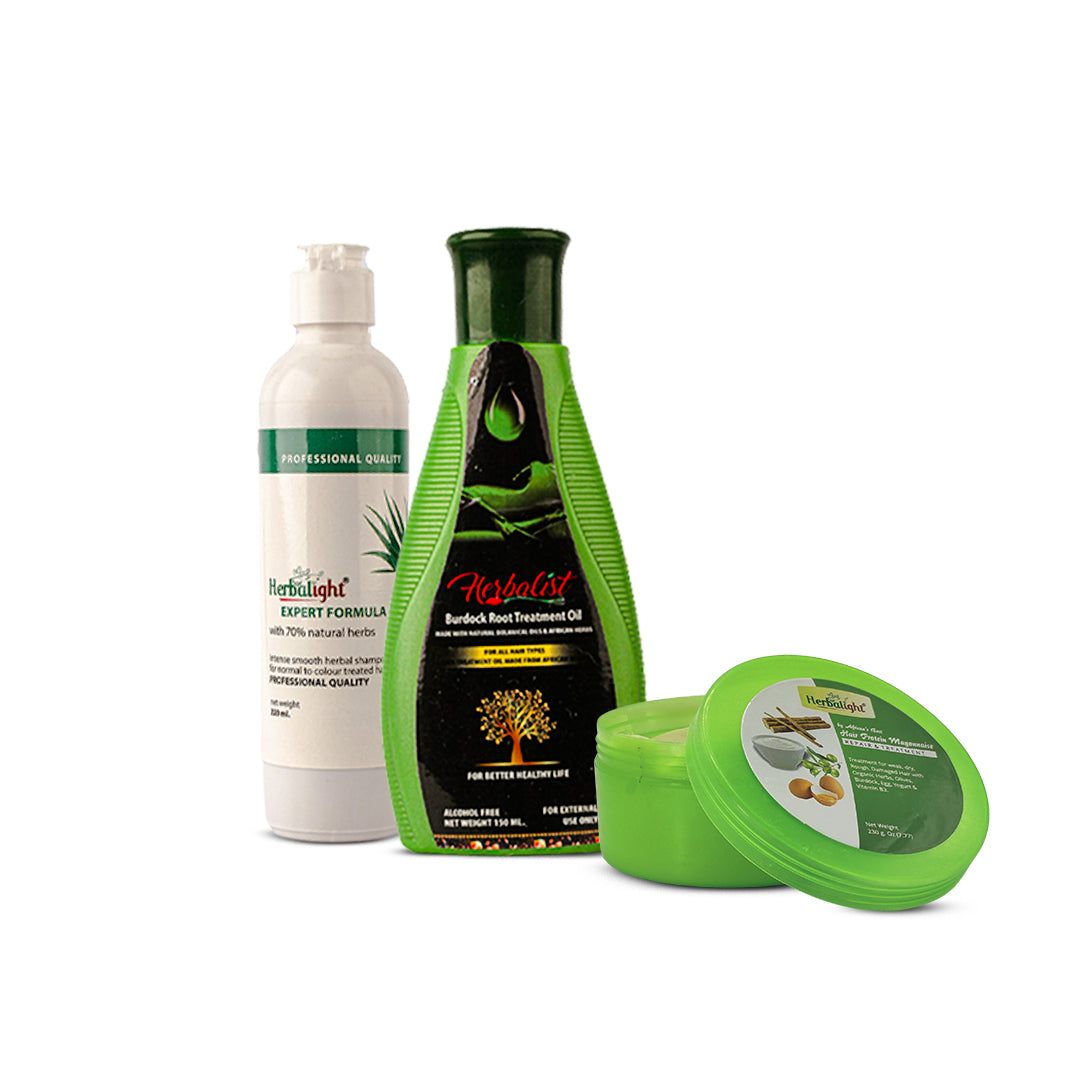 Herbalight Hair Oil + Shampoo + Mayonnaise COMBO Deal